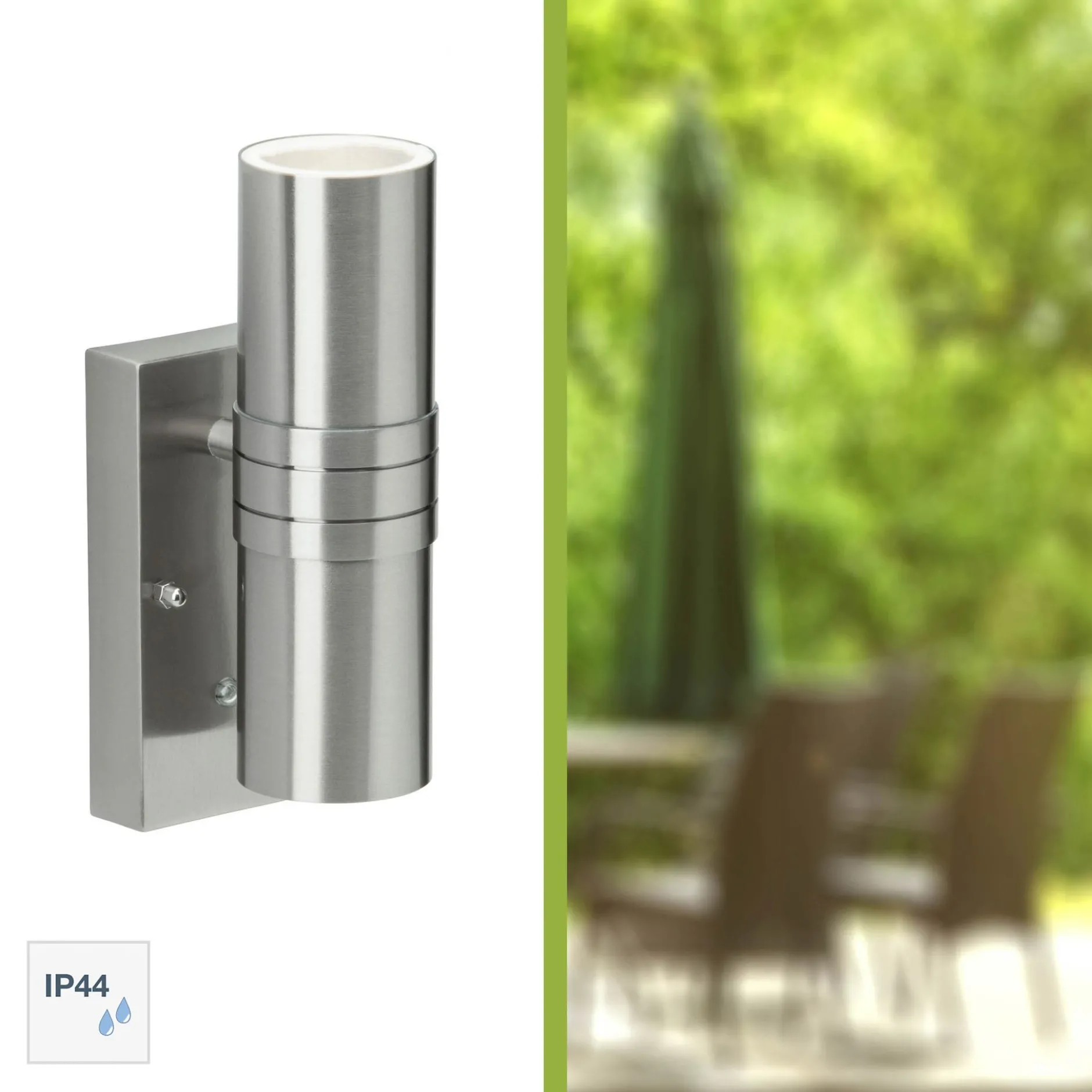 Außenwandleuchte Isa - Metall Silber