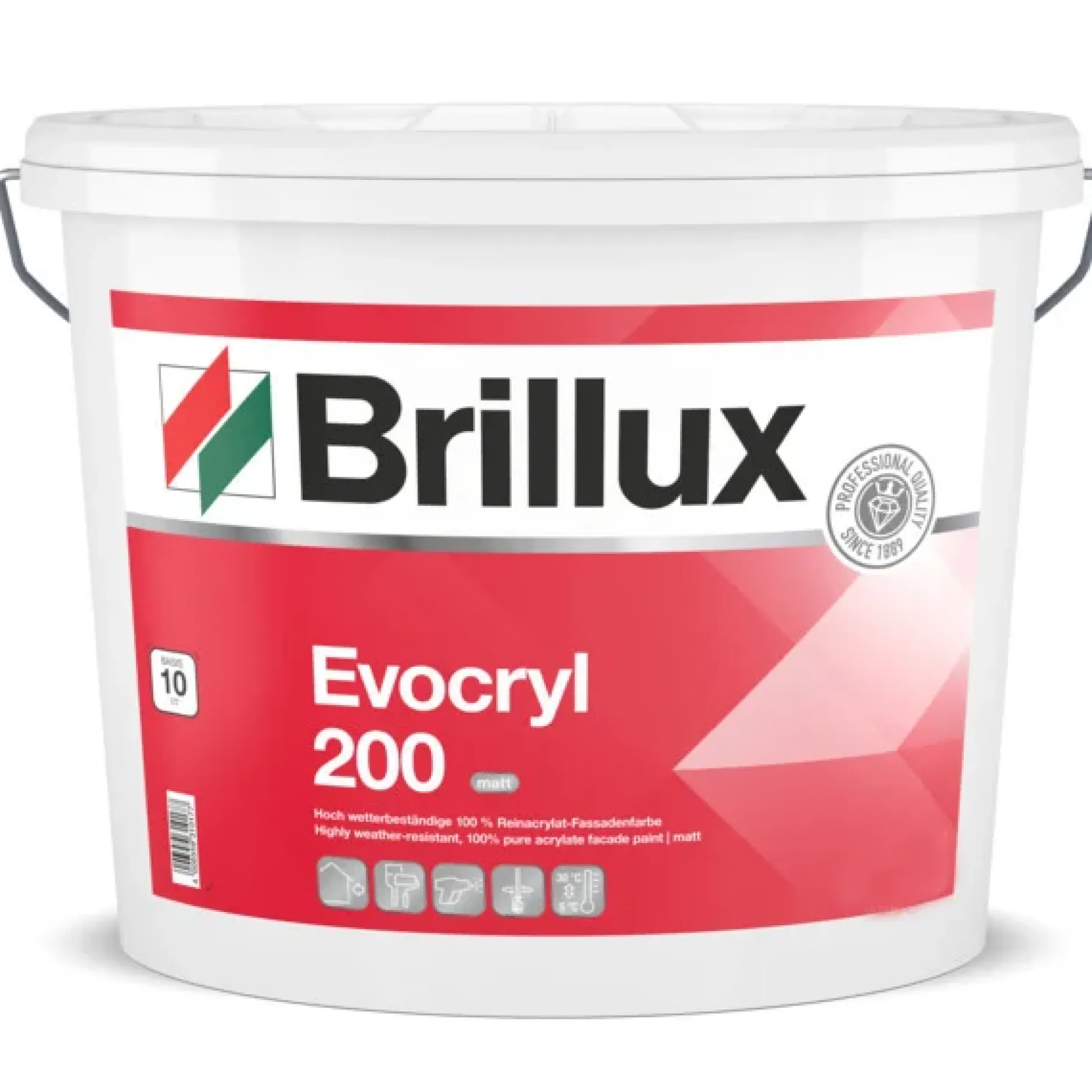 Brillux Evocryl 200 Fassadenfarbe weiß 15 l
