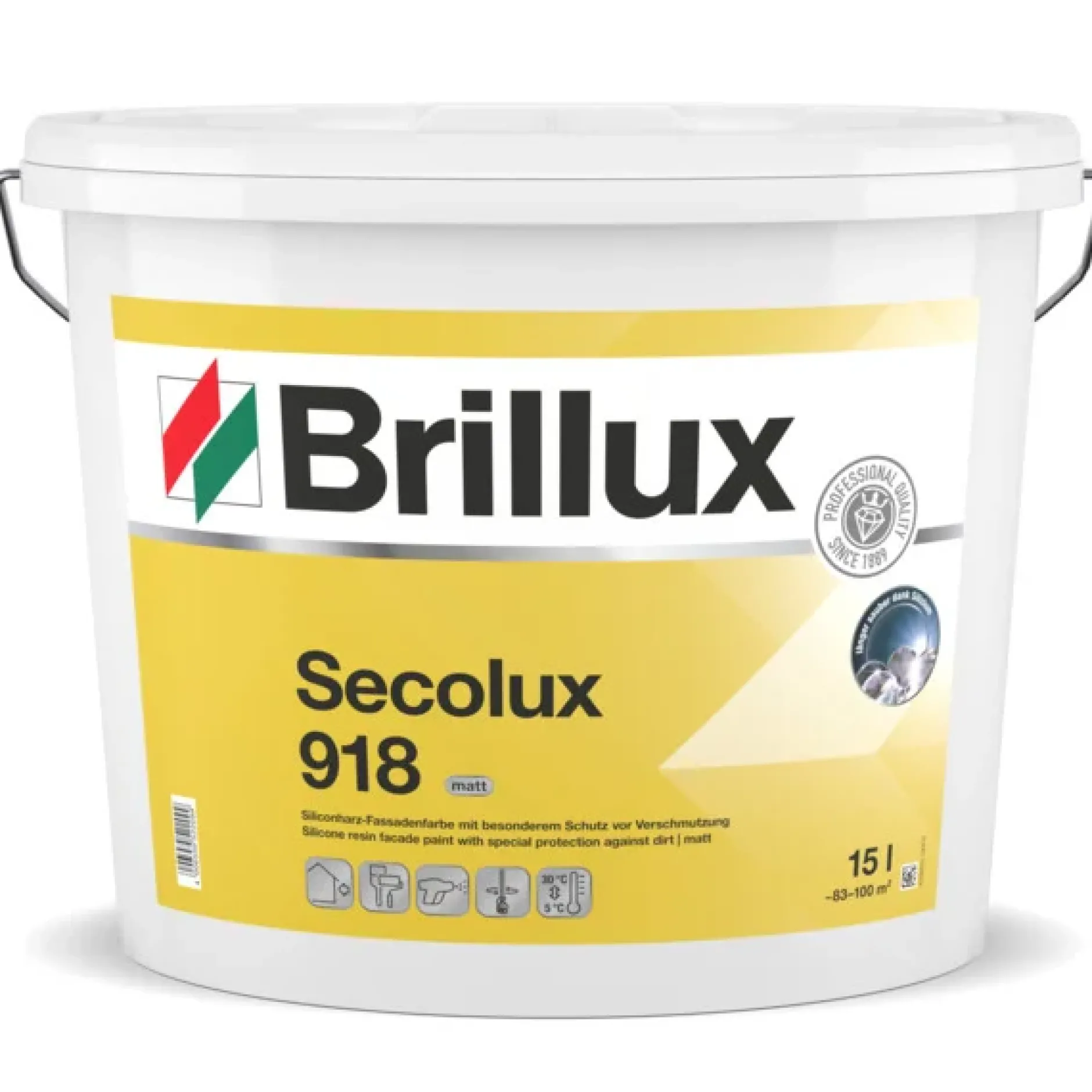 Brillux Fassadenfarbe Secolux 918 weiß 15 l