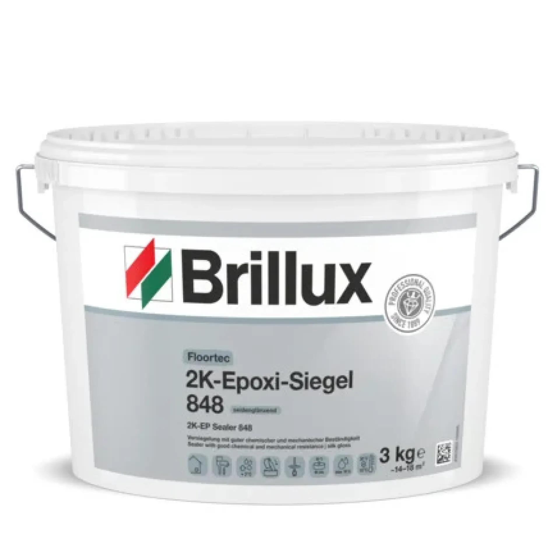 Brillux Floortec 2K-Epoxi-Siegel 848 RAL 7030 steingrau 10 kg