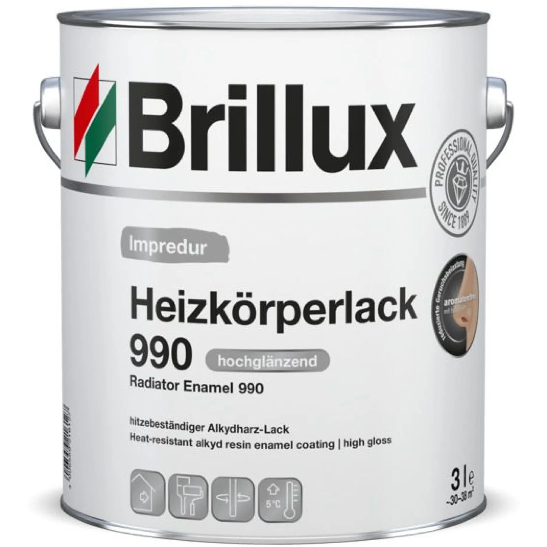 Brillux Impredur Heizkörperlack 990 weiß 3 l
