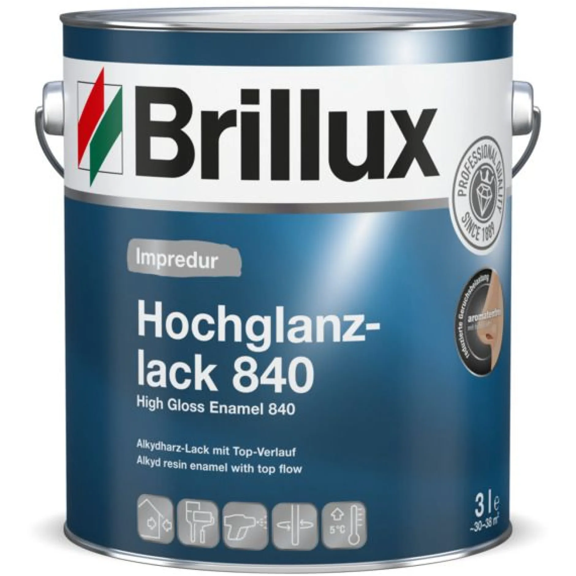 Brillux Impredur Hochglanzlack 840 RAL 0095 Weiß 3 l