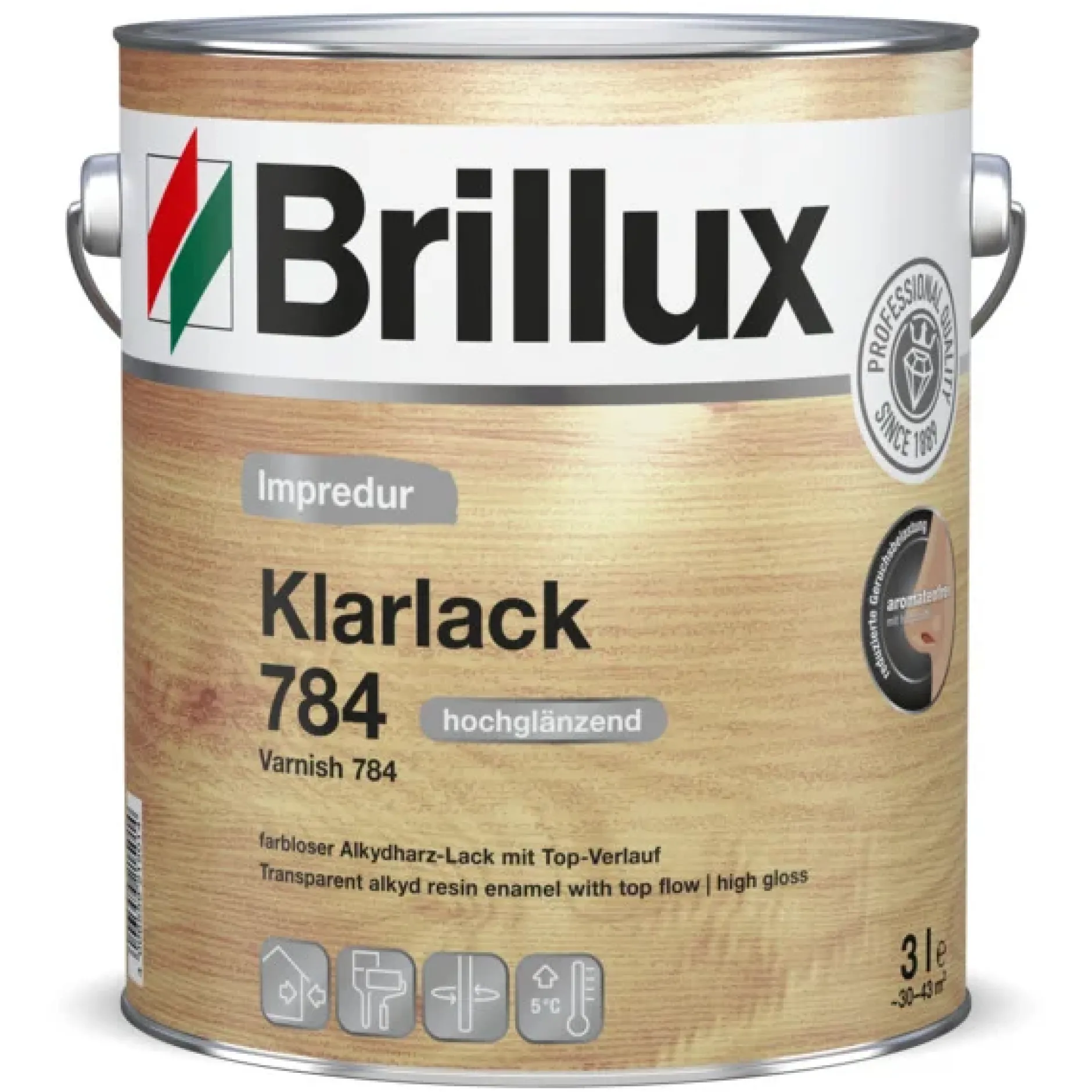 Brillux Impredur Klarlack 784 farblos, hochglänzend 3 l