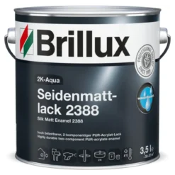 Brillux 2K-Aqua Seidenmattlack 2388 weiß 3,5 l