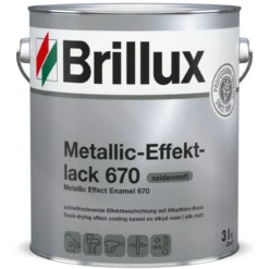 Brillux Metallic-Effektlack 670 RAL 9006 weißaluminium 3 l