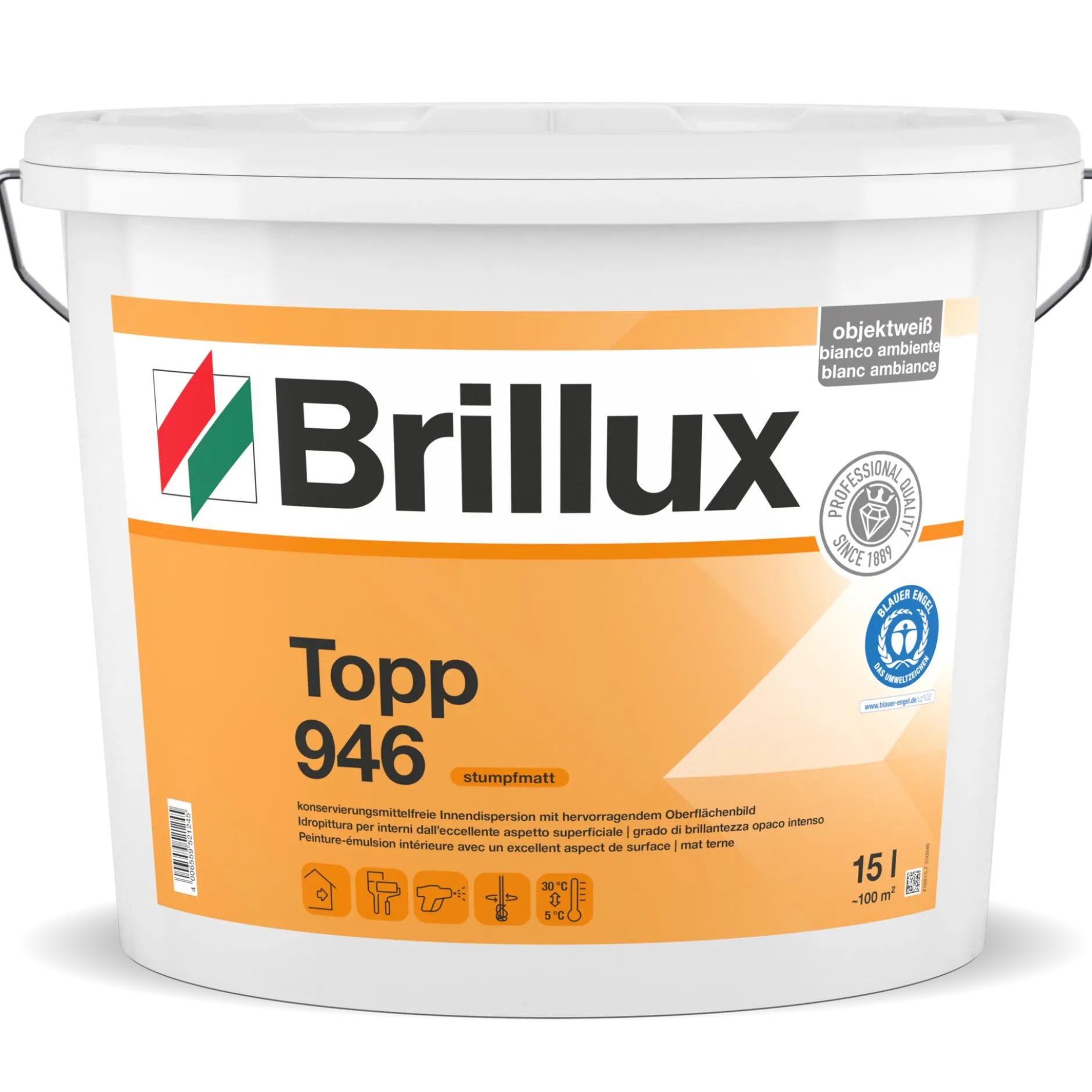 Brillux Topp 946 RAL 0095 weiß 15 l