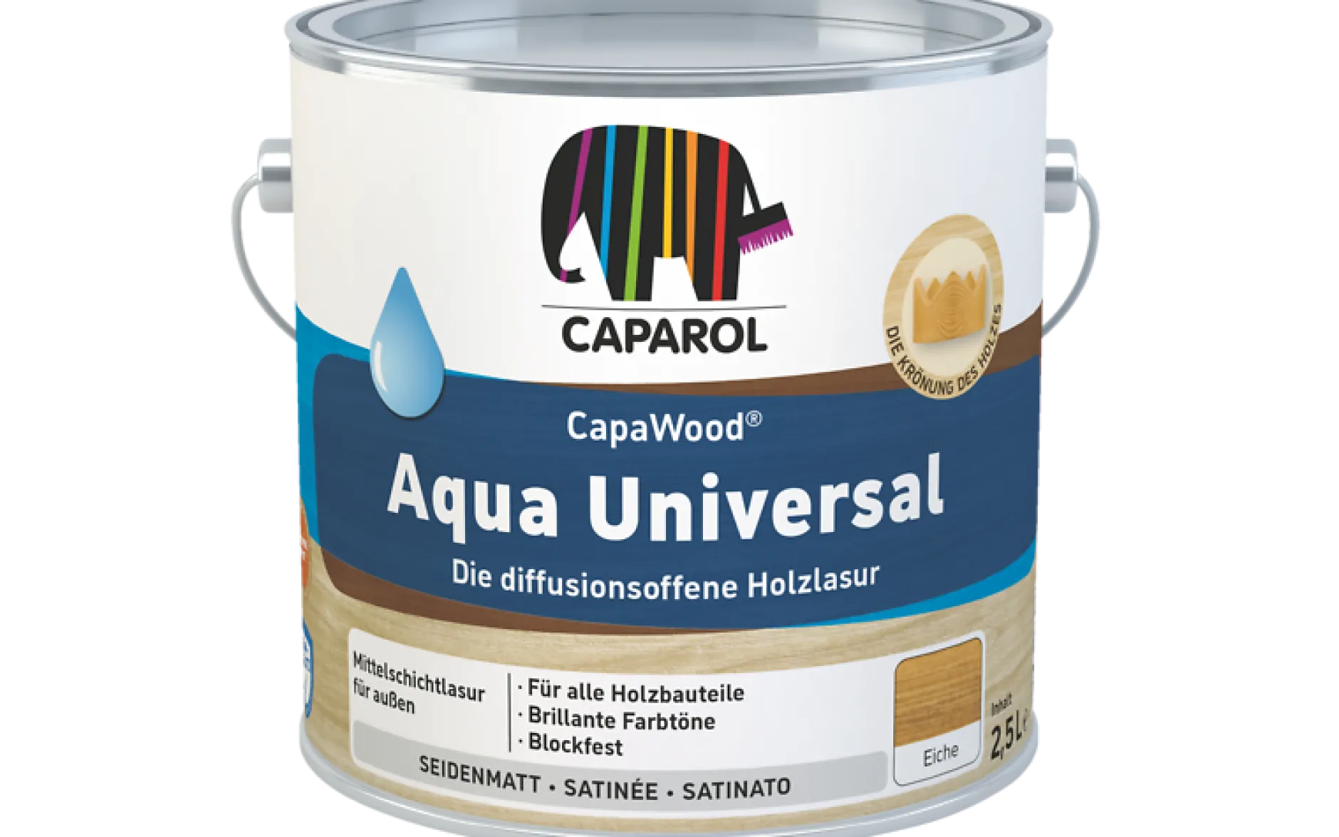 Caparol CapaWood Aqua Universal Farblos 2,5 l