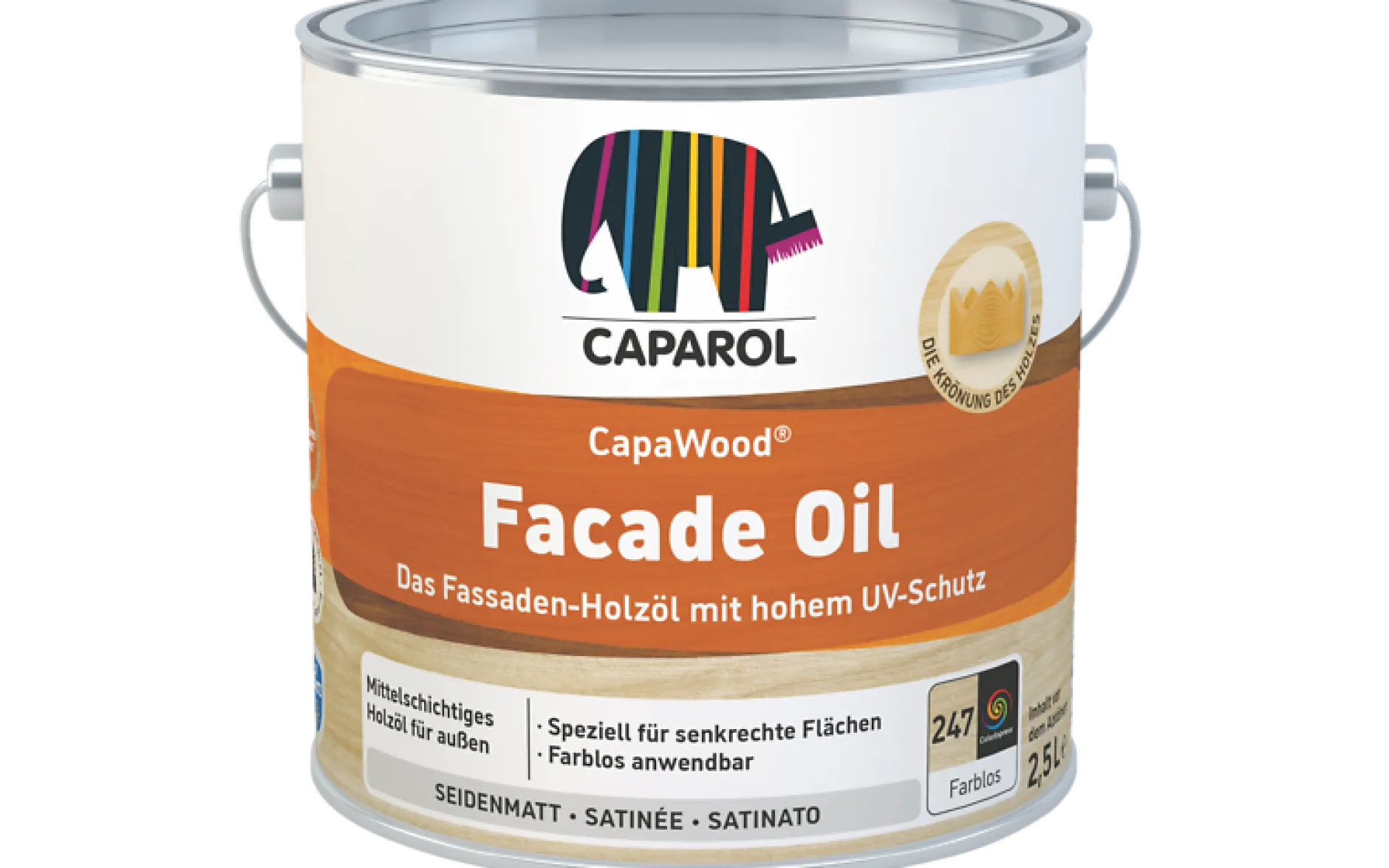 Caparol CapaWood Facade Oil Farblos 2,5 l