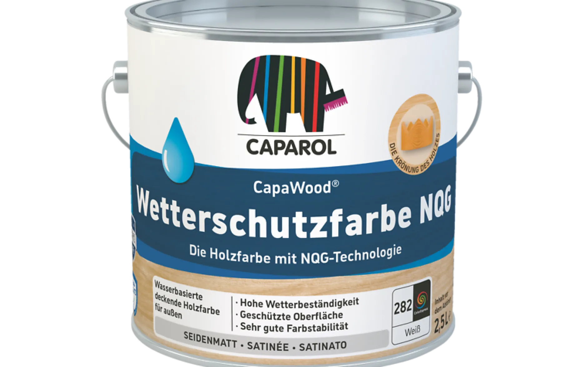 Caparol CapaWood Wetterschutzfarbe NQG Lichtgrau 2,5 l