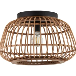 Deckenleuchte Lucas - Rattan Braun