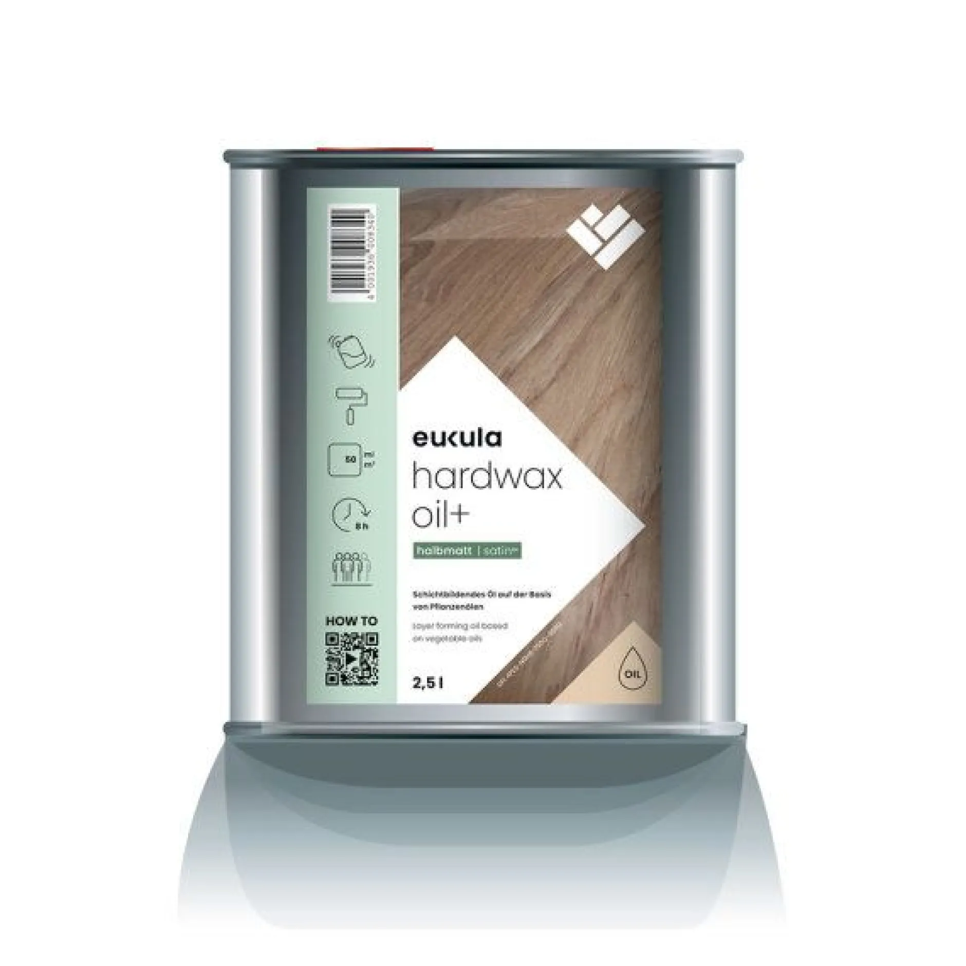 eukula hardwax oil+ halbmatt 1 Liter