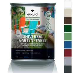 eukula Universal Garten-Farbe verkehrsweiß 1 Liter