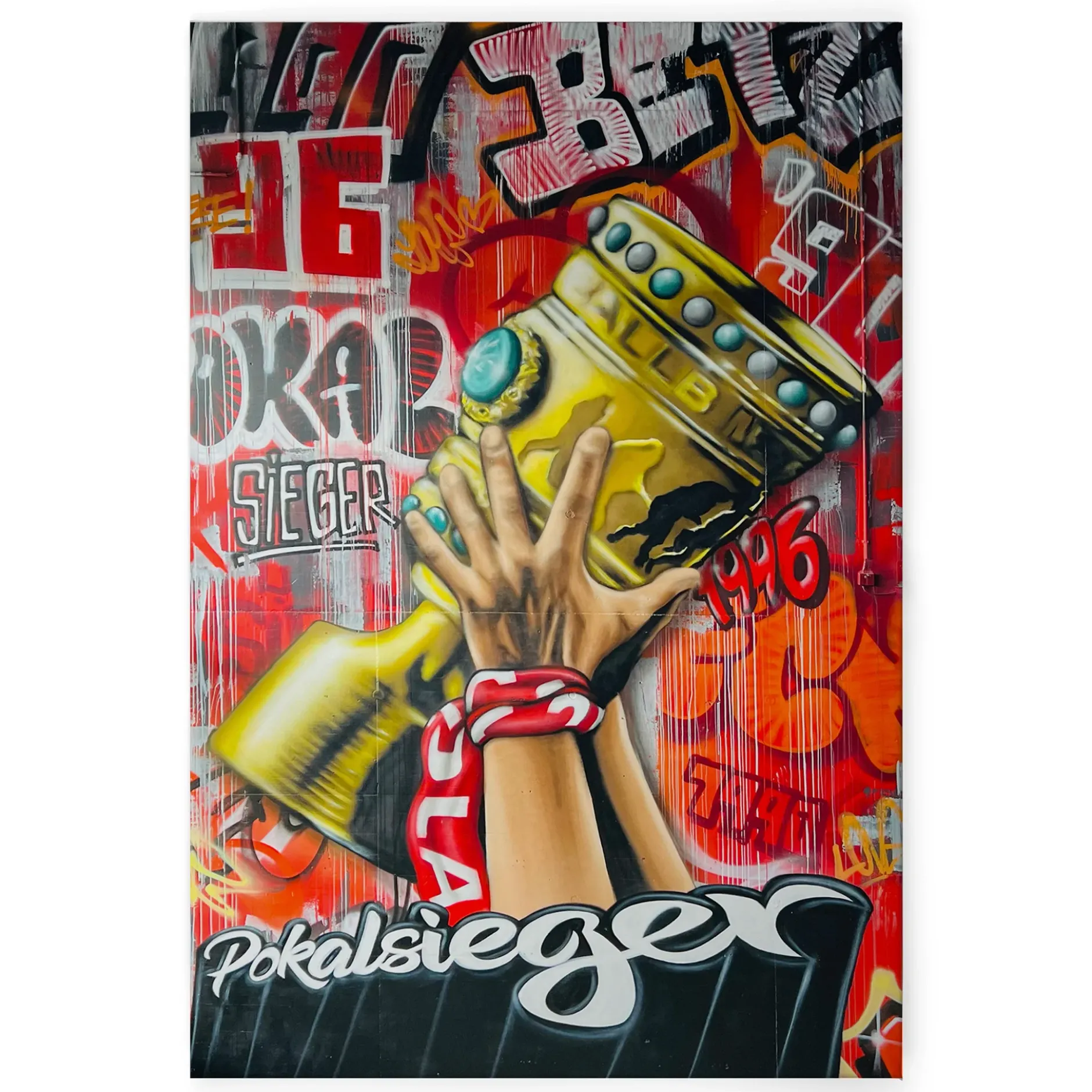 FCK Maltag-Graffiti Pokalsieger „De Pott in de Palz“ Leinwand 90x60cm