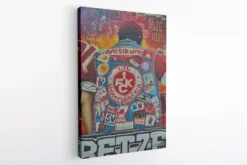 FCK Maltag-Graffiti Westkurve „Geh mer nuff“ Leinwand 90x60cm