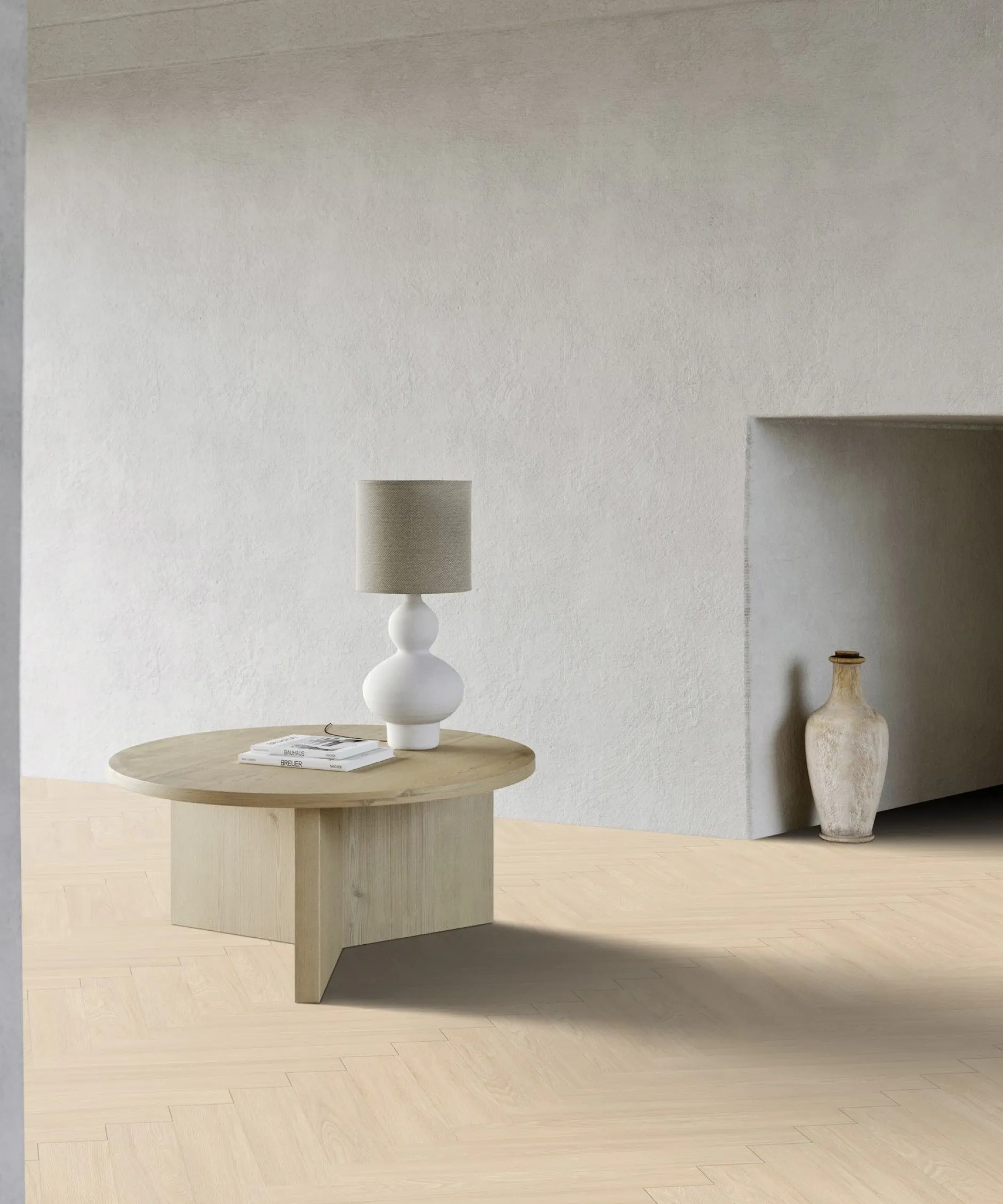 Fischgrät-Vinyl Gerflor Virtuo 55 Rigid Acoustic Blomma Cream 39041463
