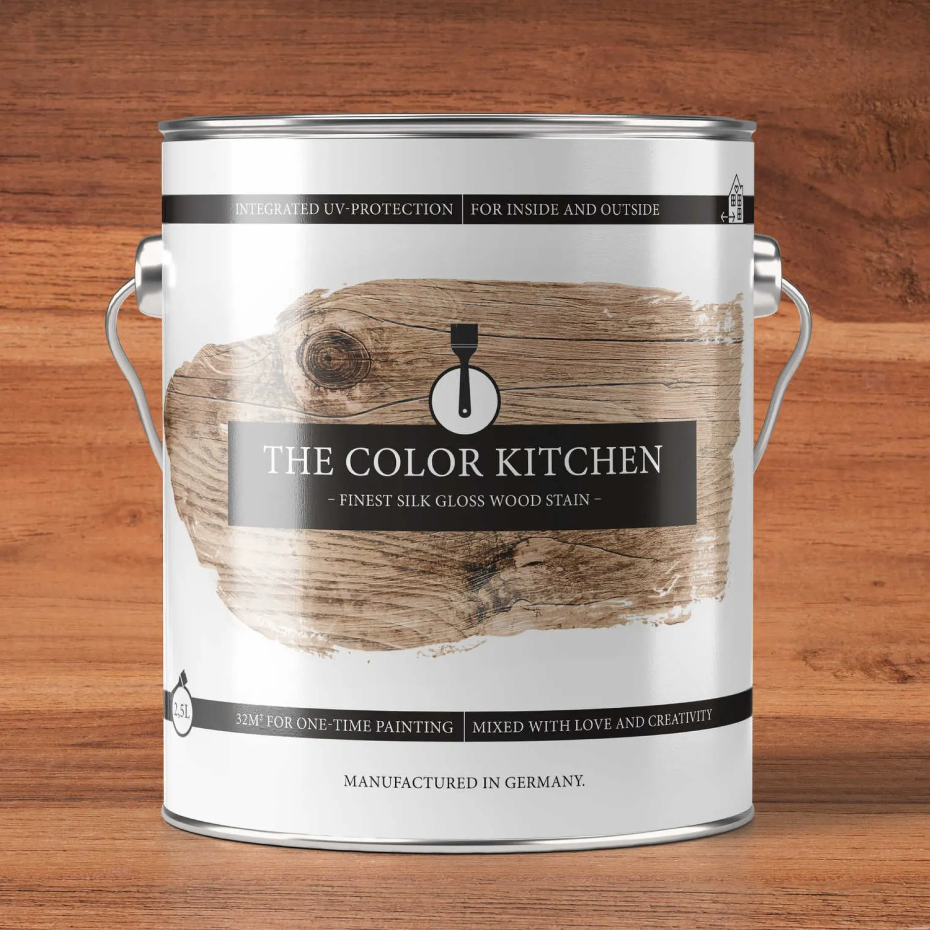 Holzlasur Teak seidenglänzend - 2,5 l - The Color Kitchen