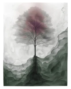 Leinwand Aquarell Tree II 40 x 50 cm