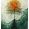 Leinwand Aquarell Tree 40 x 50 cm