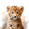 Leinwand Baby Cheeta 40 x 50 cm