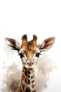 Leinwand Baby Giraffe 30 x 45 cm
