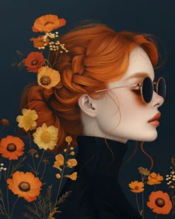 Leinwand Beatnik Girl 40 x 50 cm