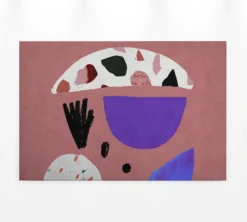 Leinwandbild Abstrakte Formen, rosa, 90x60 cm DD120450