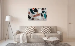 Leinwandbild Abstrakte Formen, grau, 90x60 cm DD120446