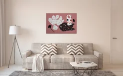 Leinwandbild Abstrakte Formen, rosa, 90x60 cm DD120449