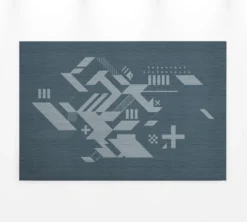 Leinwandbild Abstrakte geometrische Formen, dunkelgrau, 90x60 cm DD120422
