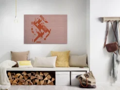 Leinwandbild Abstrakte geometrische Formen, altrosa, 90x60 cm DD120421