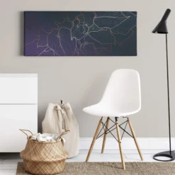 Leinwandbild Abstrakte Linien, dunkelblau, 100x40 cm DD123244