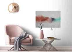 Leinwandbild Abstraktion, rot, 90x60 cm DD120501