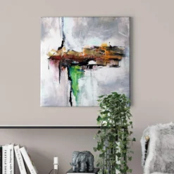 Leinwandbild Abstraktion, weiß, 50x50 cm DD123311