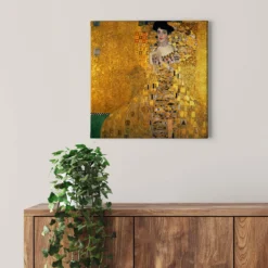 Leinwandbild Adele Bloch-Bauer I von Gustav Klimt, gold, 50x50 cm DD123295