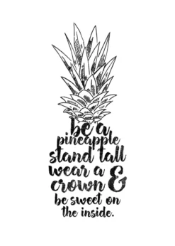 Leinwandbild Ananas, weiß, 50x70 cm DD123143