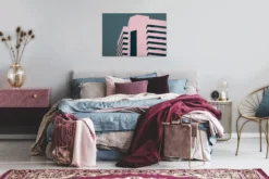 Leinwandbild Architektur, rosa, 90x60 cm DD120431