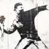 Leinwandbild Banksy, Flower Thrower, 70x50 cm DD123082