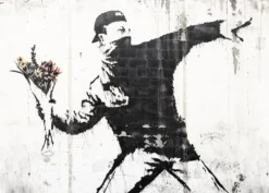 Leinwandbild Banksy, Flower Thrower, 70x50 cm DD123082