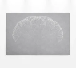 Leinwandbild Baum, grau, 90x60 cm DD120408