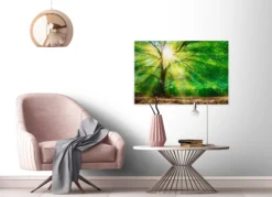 Leinwandbild Baum, grün, 90x60 cm DD120310