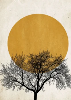 Leinwandbild Baum, ocker, 50x70 cm DD123157