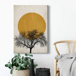 Leinwandbild Baum, ocker, 50x70 cm DD123157