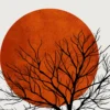 Leinwandbild Baum, orange, 50x70 cm DD123159