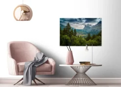 Leinwandbild Berglandschaft, 90x60 cm DD120301