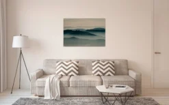 Leinwandbild Berglandschaft, blaugrau, 90x60 cm DD120451