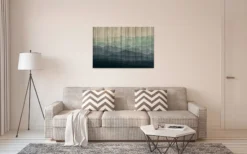 Leinwandbild Berglandschaft, dunkelblau, 90x60 cm DD120458