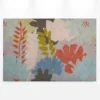 Leinwandbild Blatt, blau, 90x60 cm DD120485