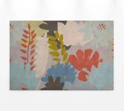 Leinwandbild Blatt, blau, 90x60 cm DD120485