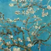 Leinwandbild Blütenzweige, blau, 70x50 cm DD123064