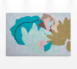Leinwandbild Blumen, blau, 90x60 cm DD120483